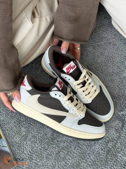 Air Jordan 1 Low OG SP x Travis Scott Reverse Mocha шкіра