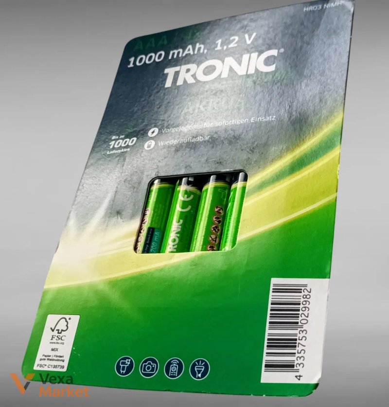 Акумулятори TRONIC AAA 1000 mAh Rechargeable (4 шт.) — фото 3