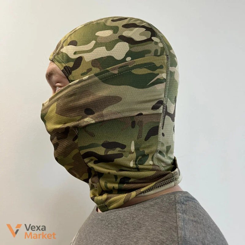 Балаклава універсальна легка Мультикам/Піксель/Олива — фото 2