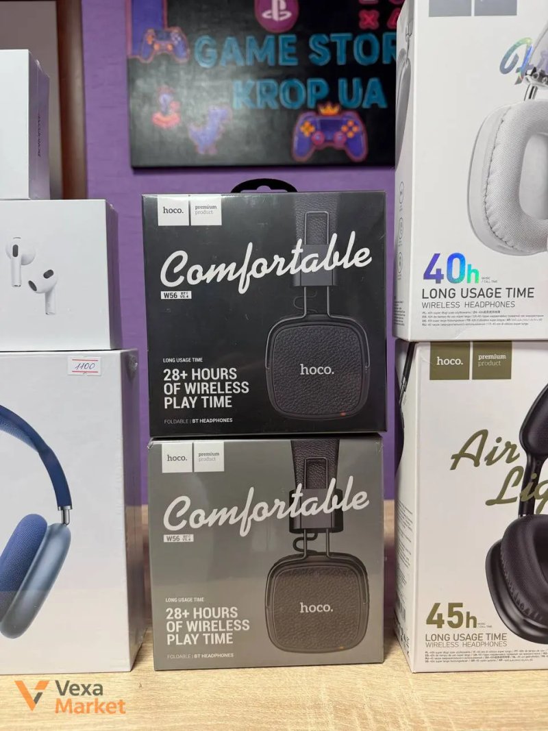 Бездротові навушники Hoco W35 Air, Hoco W56 та AirPods — фото 3