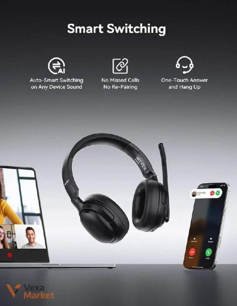 Бездротові навушники TECKNET 5.4 Bluetooth з мікрофоном