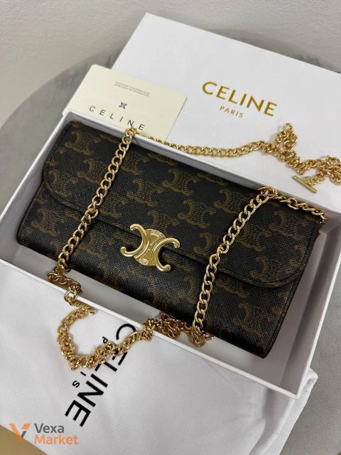 Celine Premium сумка через плече шкіра текстиль