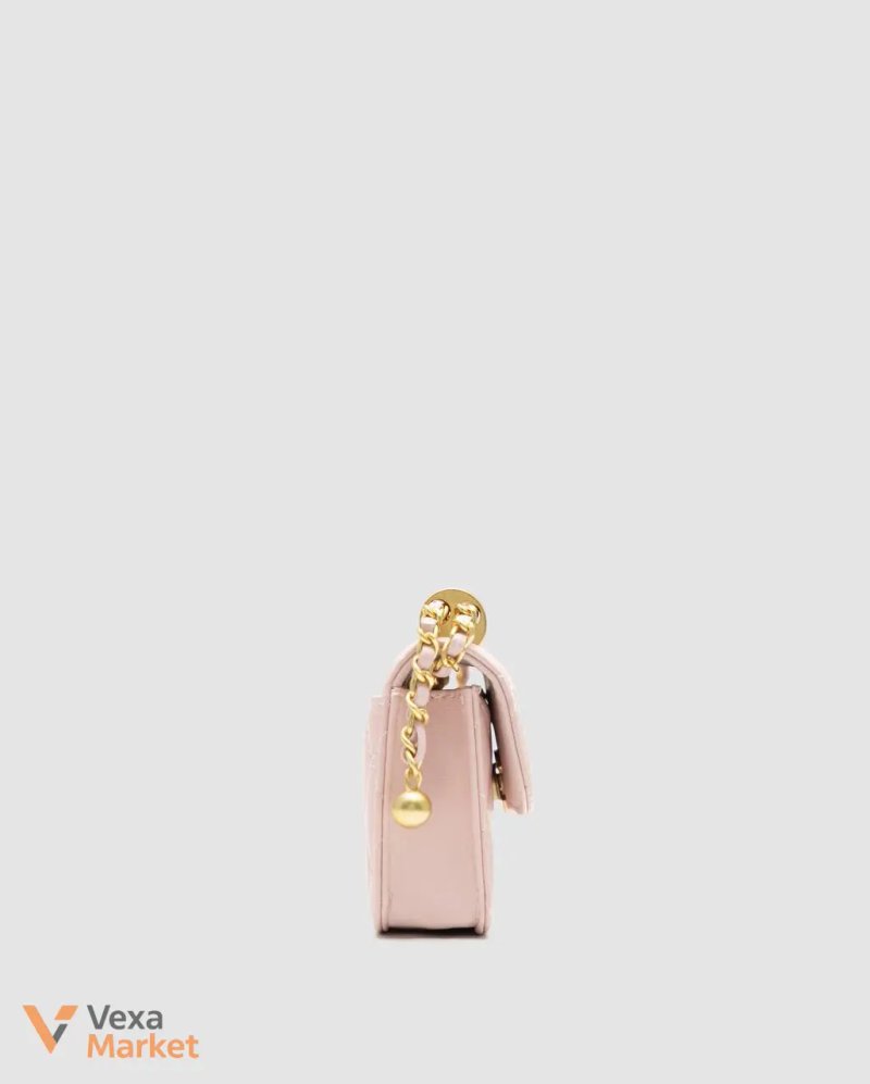 Chanel Quilted Perfect Fit Flap Coin Purse Pink/Gold — фото 2