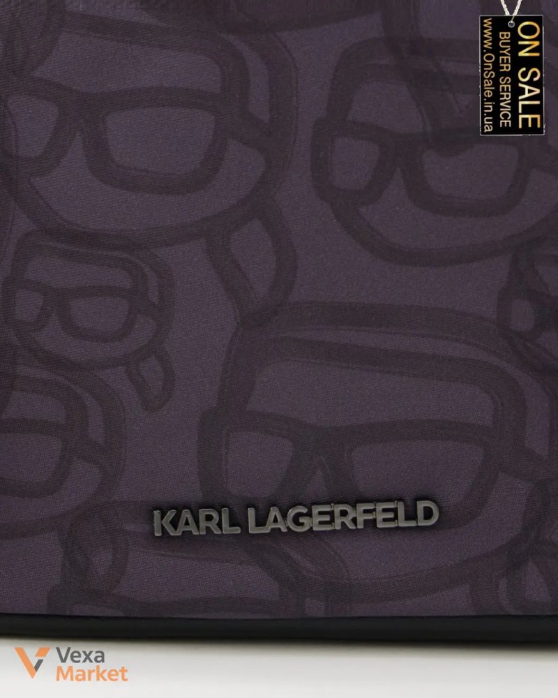 Чоловіча сумка через плече Karl Lagerfeld чорна — фото 4