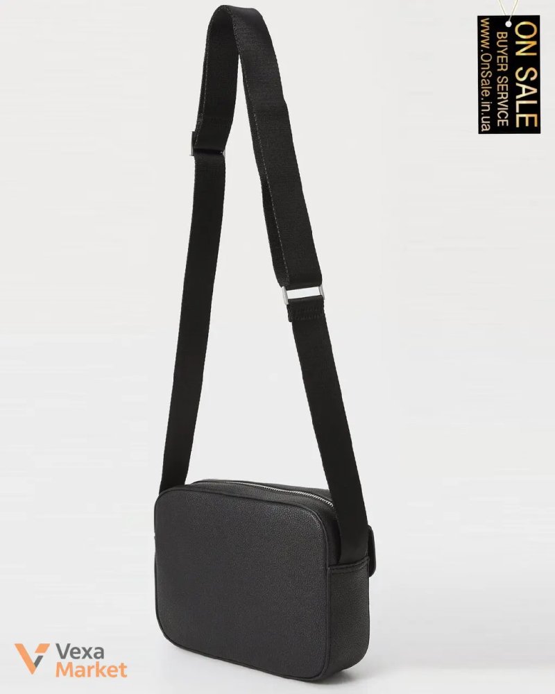 Чоловіча сумка через плече Lacoste REPORTER BAG чорна — фото 2