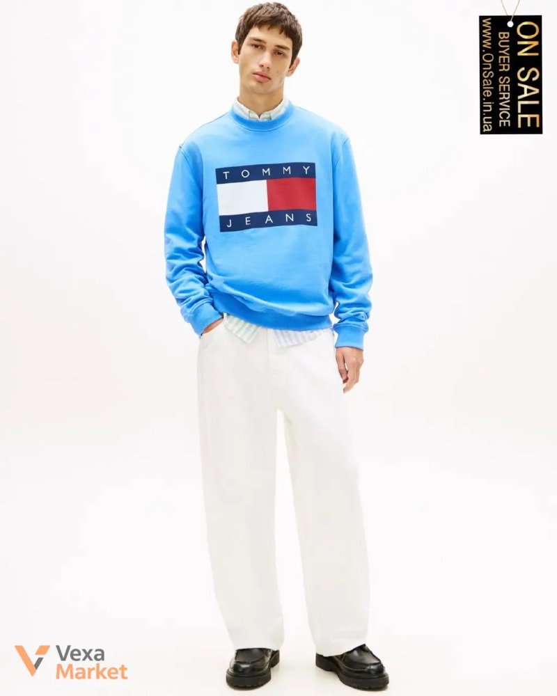 Чоловічий світшот Tommy Hilfiger з логотипом-прапором — фото 2