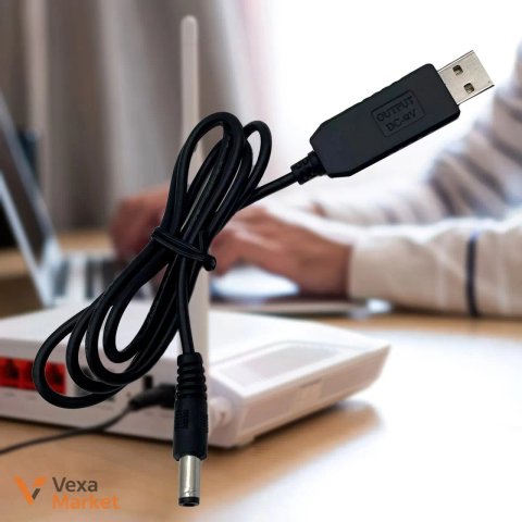 DC кабель для роутера USB від павербанку 12V 5.5x2.5 мм