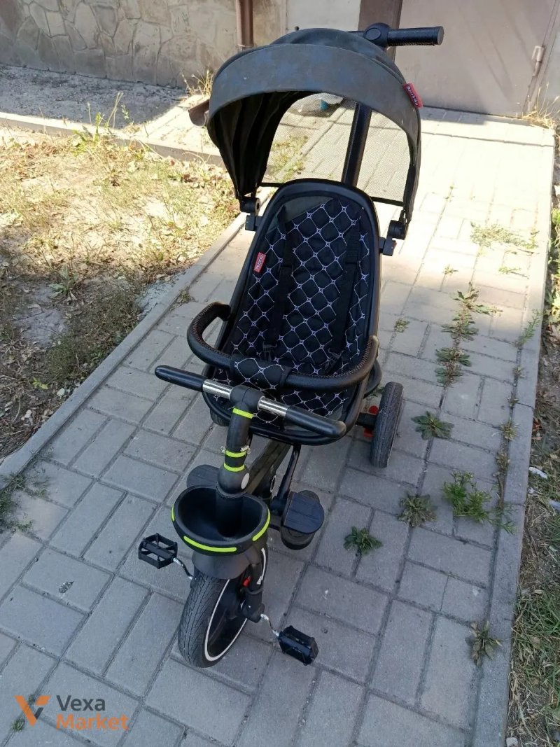 Дитячий велосипед-коляска з регульованою ручкою — фото 8