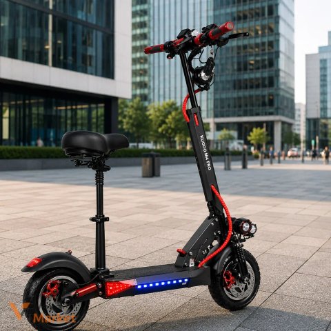 Електросамокат Kugoo Kirin M4 Pro 500 Вт чорний з сидінням