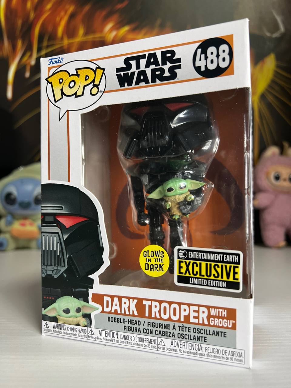 Funko Pop! Dark Trooper With Grogu #488 — Star Wars: The Mandalorian