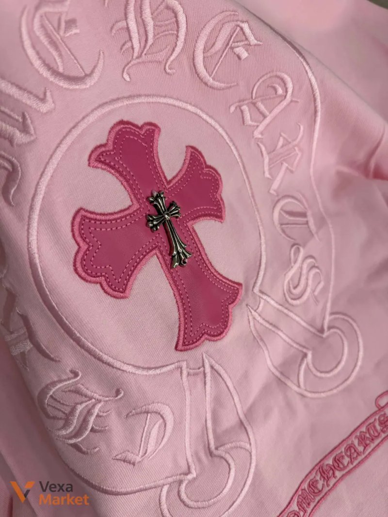 Футболка Chrome Hearts рожева 100% котон — фото 3