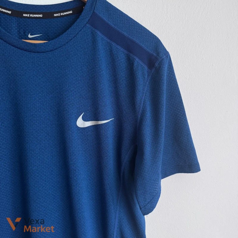 Футболка NIKE Running чоловіча синя розмір M — фото 2