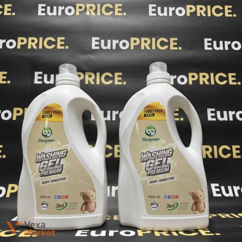 Гель для прання дитячих речей Bergreen Baby Sensitive Premium 5000 мл