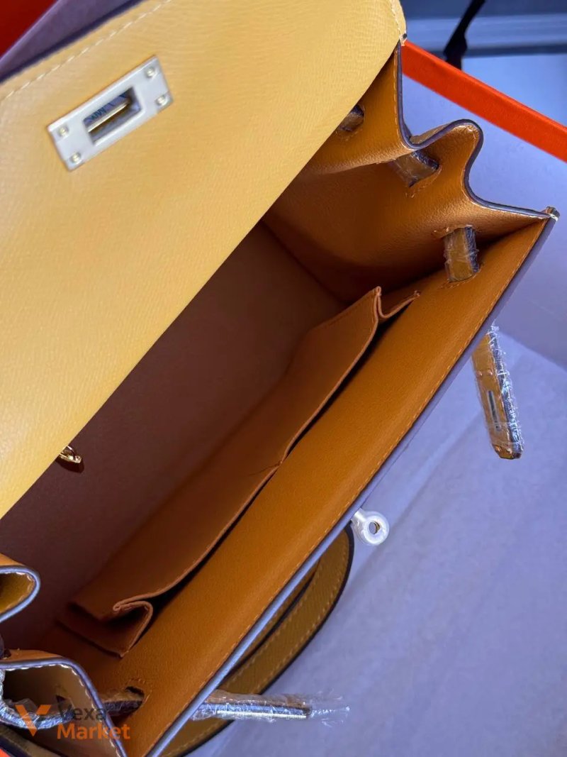 Hermes Kelly Camel сумка жіноча шкіряна 25 х 19 х 10 см — фото 9