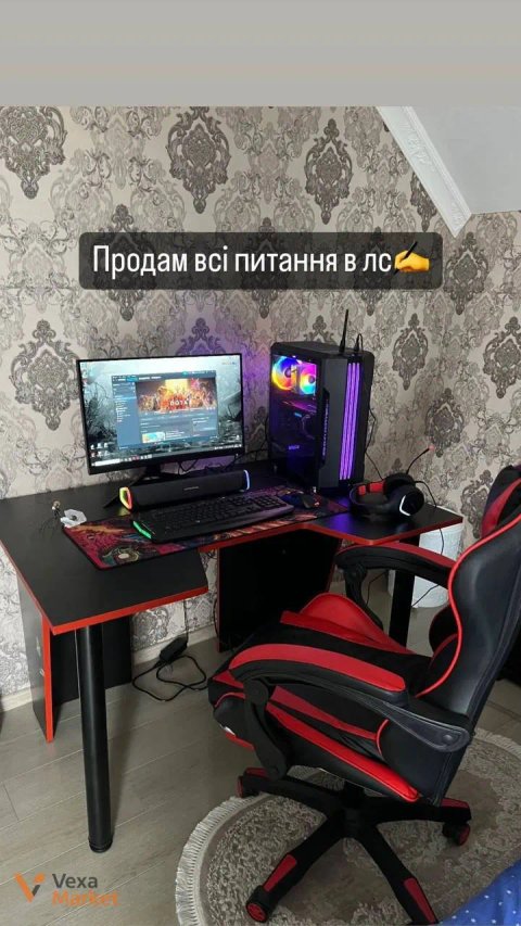 Ігровий комп'ютерний стіл з кріслом