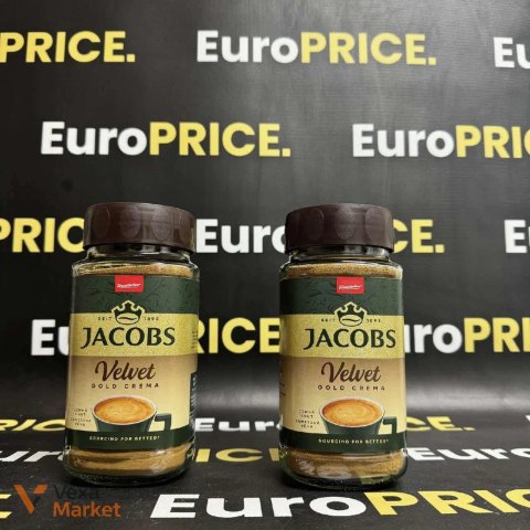 Кава розчинна Jacobs Velvet Gold Crema без кофеїну 200г
