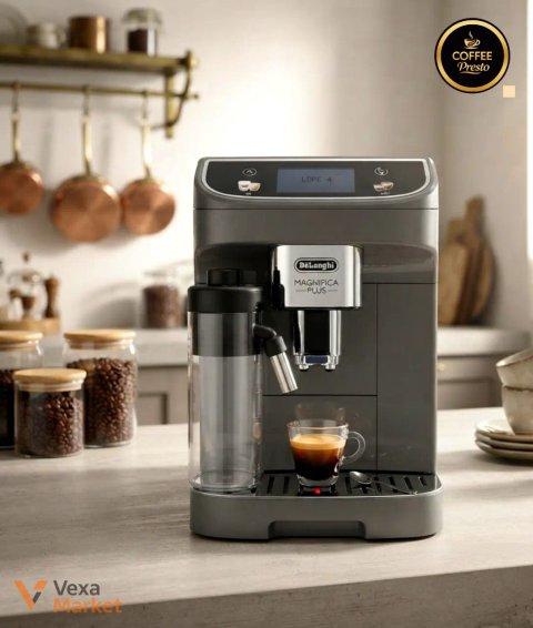 Кавомашина DeLonghi Magnifica Plus з сенсорним дисплеєм
