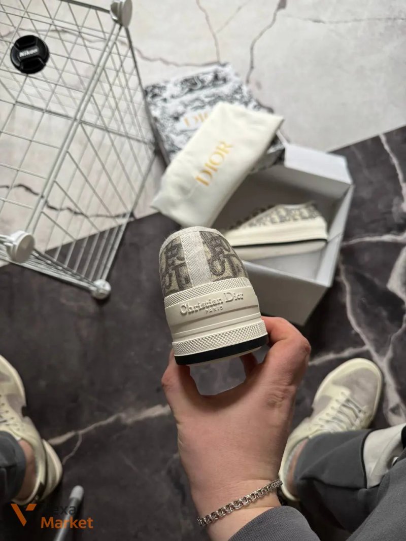 Кеди Dior B23 White Grey Platform Premium — фото 3
