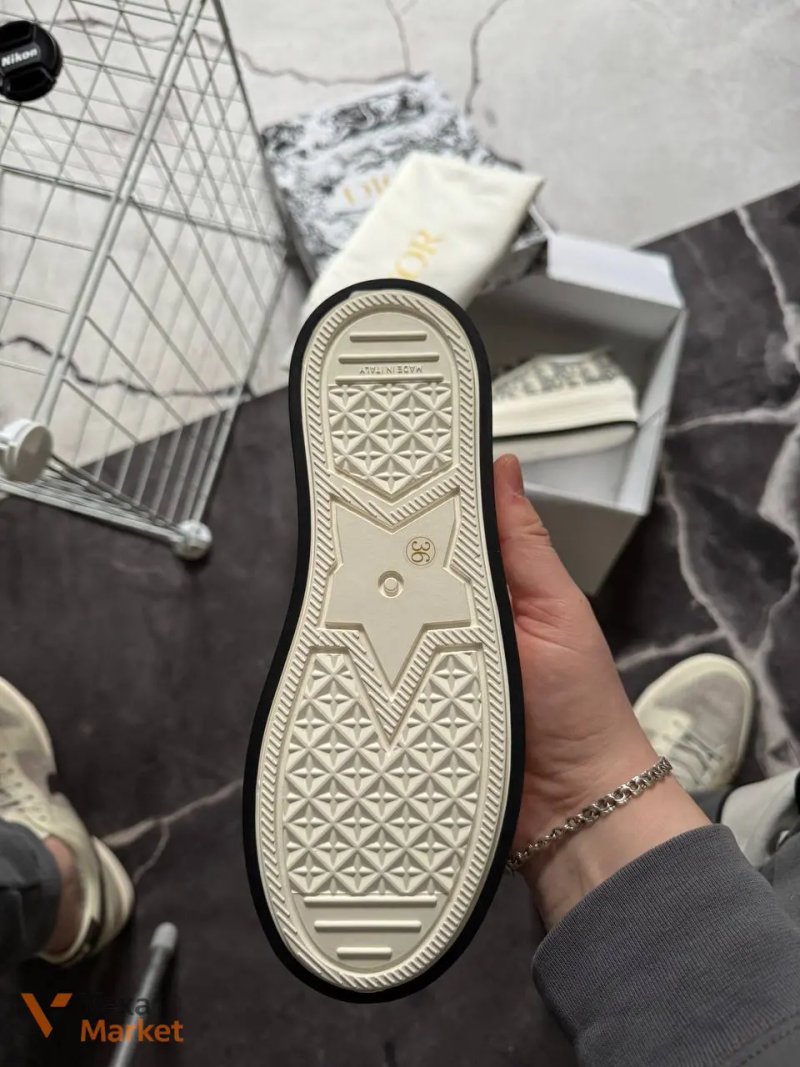 Кеди Dior B23 White Grey Platform Premium — фото 4