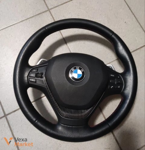 Кермо BMW для F20-F36, карбонова вставка, червоний шов