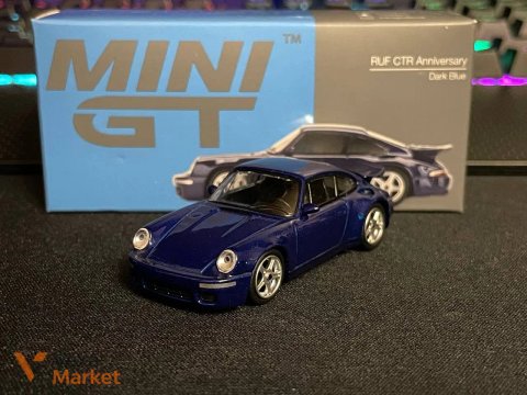 Колекційна модель Mini GT Porsche 911 RUF Dark Blue