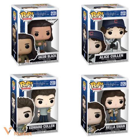 Колекційні фігурки Funko Pop! The Twilight Saga: Jacob Black, Alice Cullen, Edward Cullen, Bella Swan