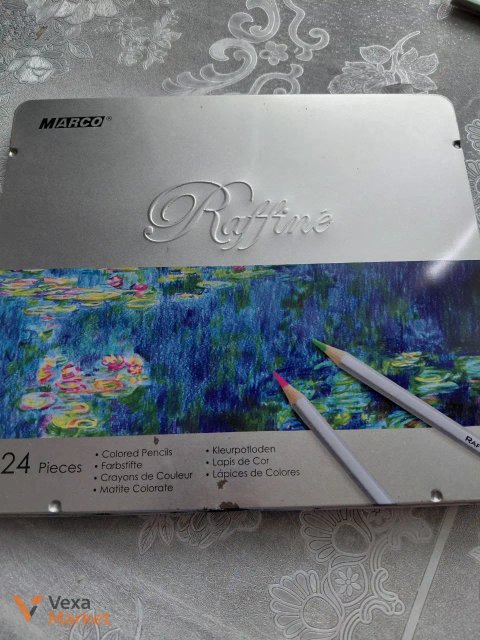 Кольорові олівці Marco Raffine 24 шт. у металевому пеналі