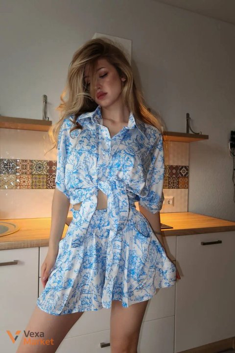 Костюм з принтованого шовку арт. skl. 033