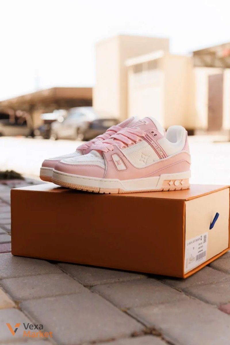 Кросівки Louis Vuitton Trainer White Pink — фото 2