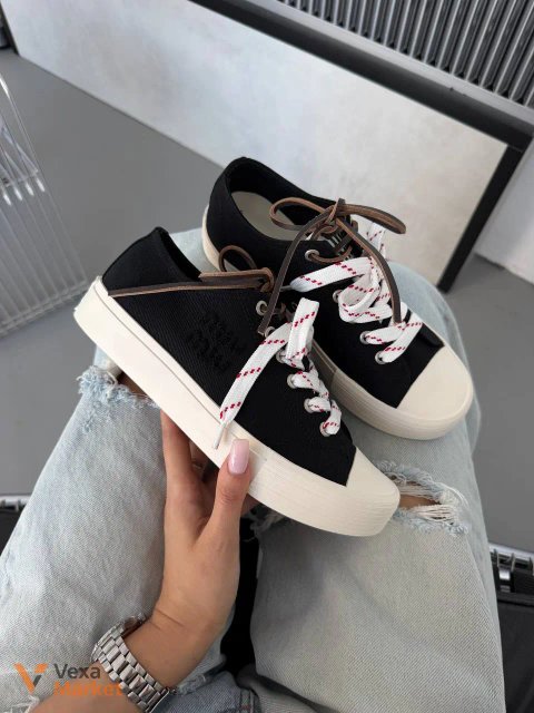 Кросівки Miu Miu Washed Denim Black