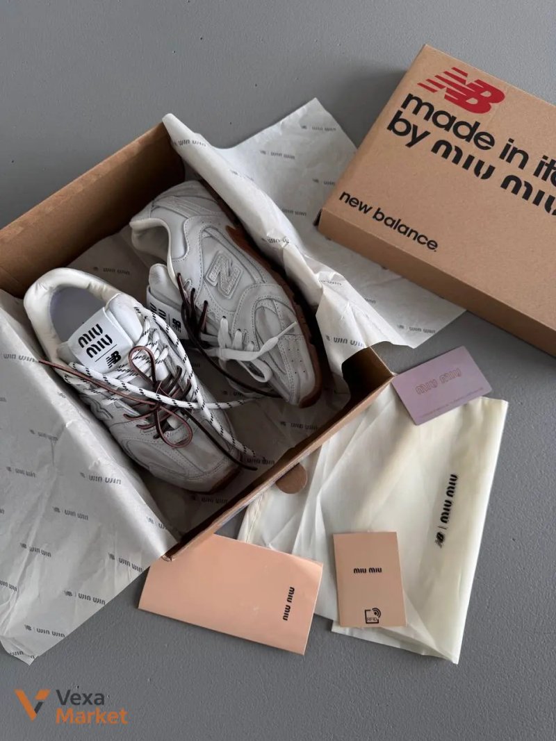 Кросівки New Balance 530 x Miu Miu Dirty White шкіряні — фото 8