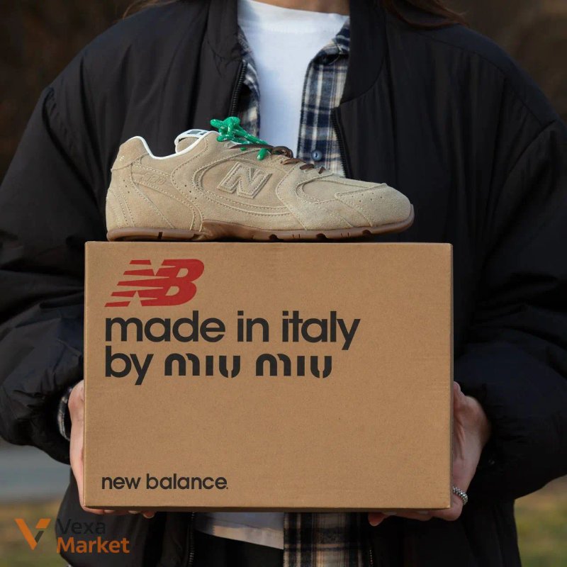 Кросівки New Balance x Miu Miu бежеві — фото 2