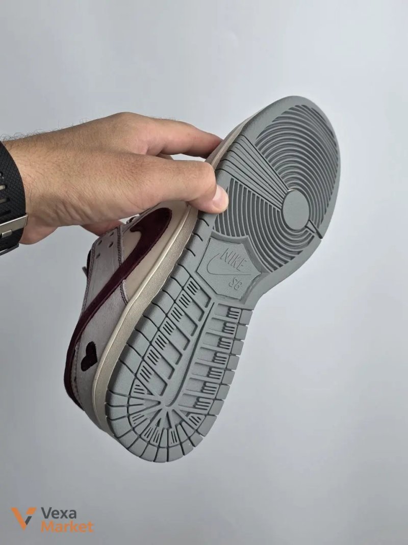 Кросівки Nike SB Dunk Grey / Cream / Burgundy Арт #839 — фото 2