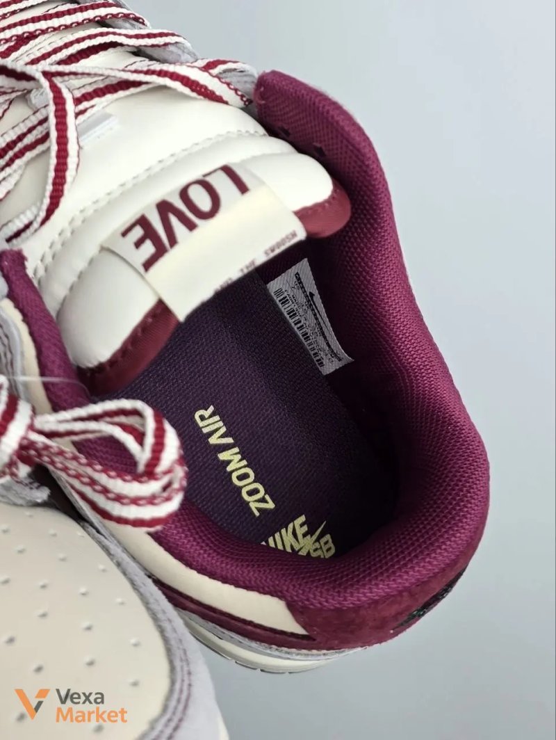 Кросівки Nike SB Dunk Grey / Cream / Burgundy Арт #839 — фото 7