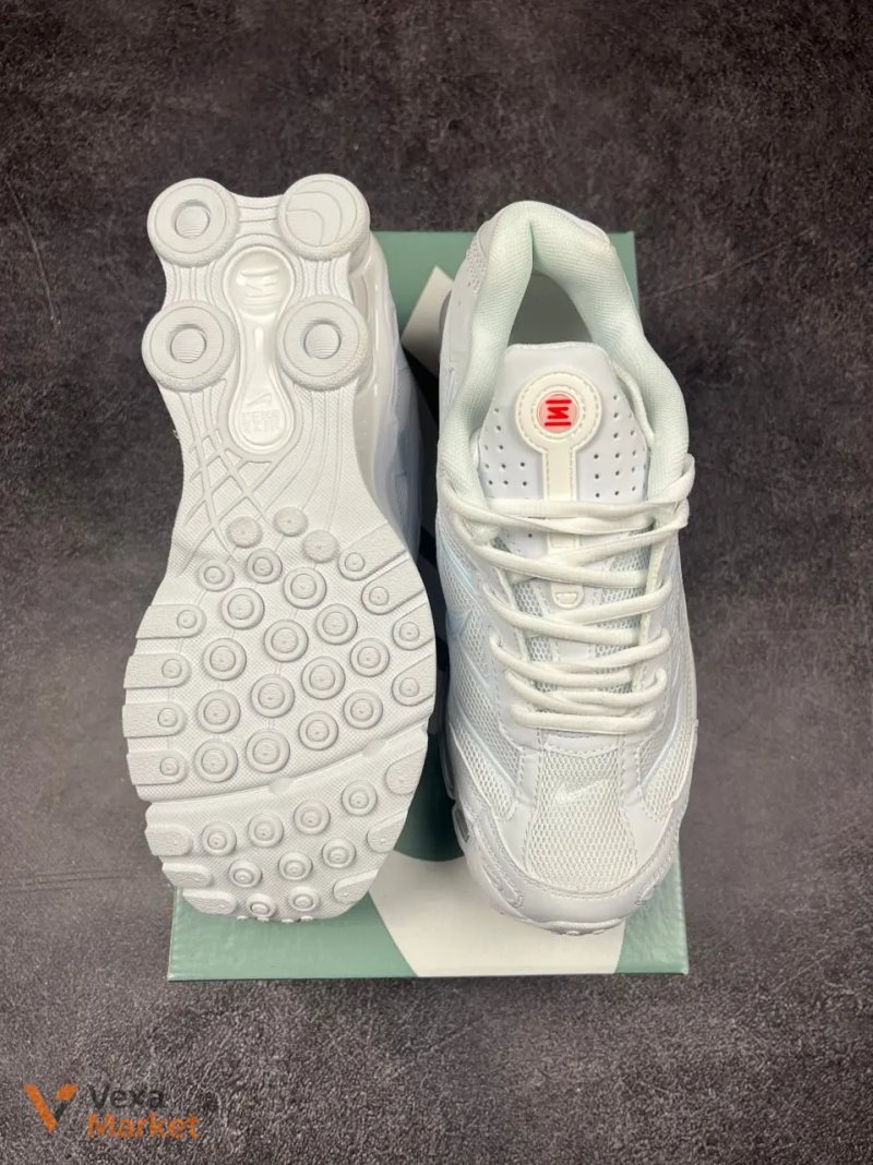 Кросівки Nike Shox R4 White Silver — фото 3