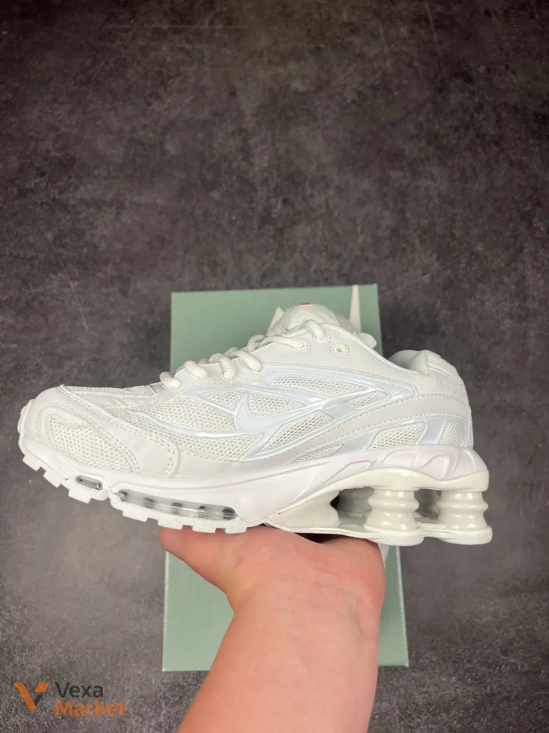 Кросівки Nike Shox R4 White Silver — фото 4