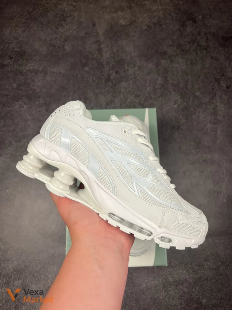 Кросівки Nike Shox R4 White Silver — фото 6