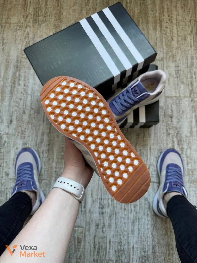 Кросівки жіночі Adidas Iniki Beige & Violet — фото 4