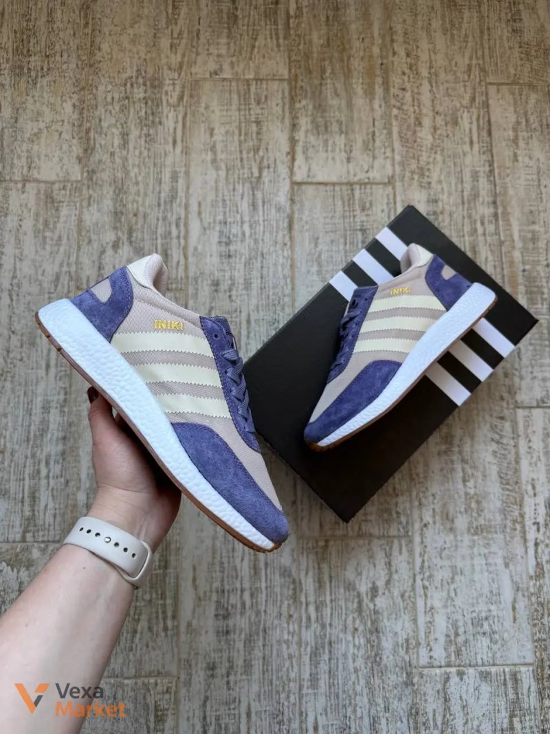 Кросівки жіночі Adidas Iniki Beige & Violet — фото 6