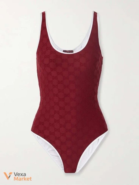 Купальник Gucci женский бордовый