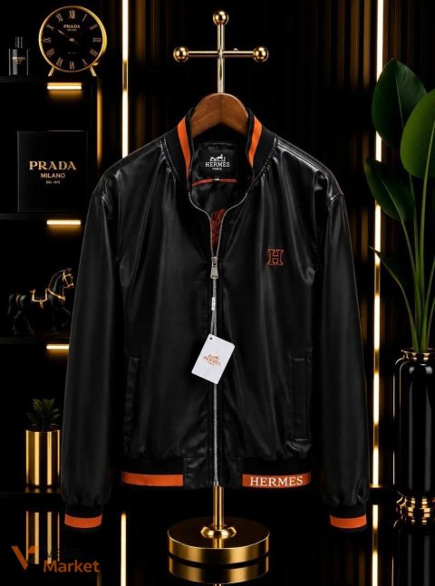 Куртка Hermes унісекс чорна