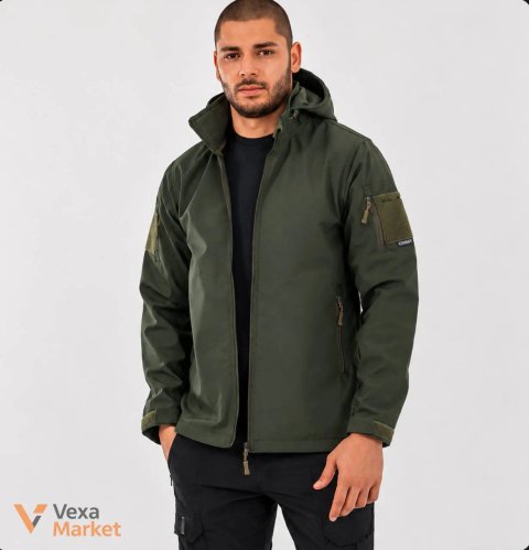 Куртка софтшелл Combat олива XL–3XL