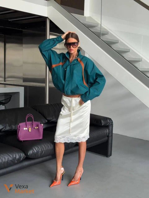 Куртка ветровка и юбка YSL