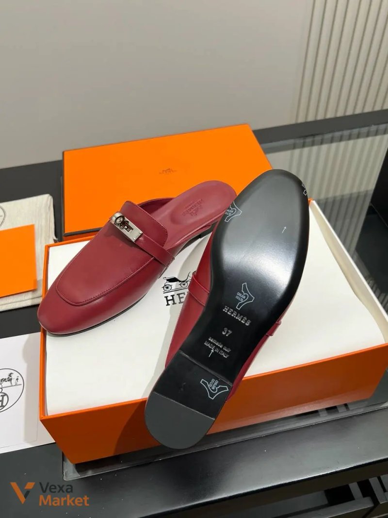 Лофери (мюлі) Hermes premium натуральна шкіра/замша — фото 7