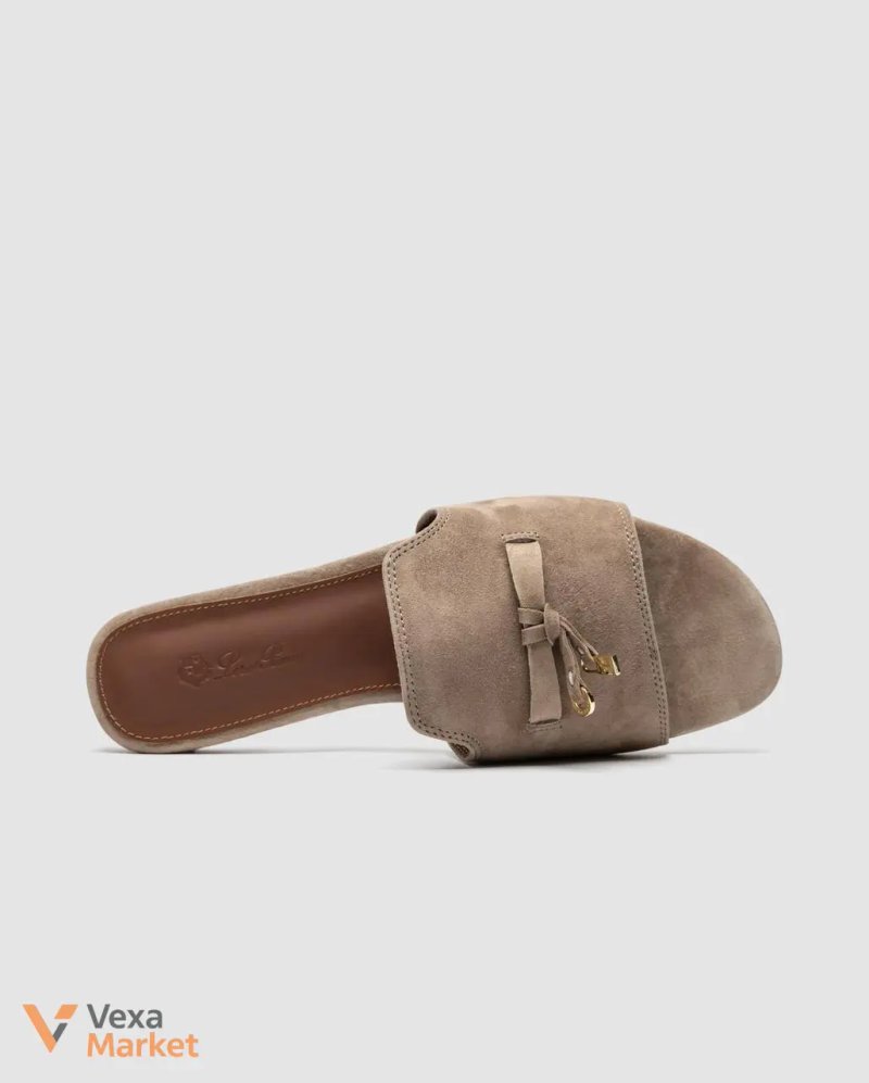 Loro Piana Summer Charms Sandal Suede Sandstone — фото 3