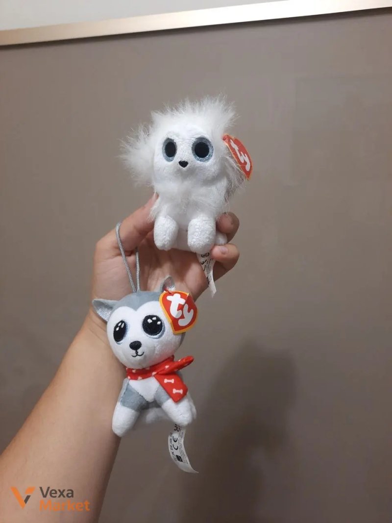 М'які іграшки брелоки Squishmallows, цуценята, ведмедики — фото 4