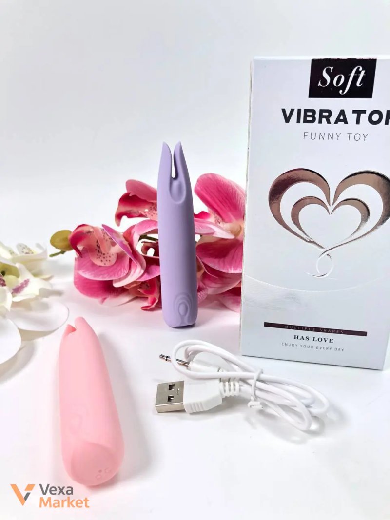 Мини-вибратор Funny Toy "Soft" из жидкого силикона, 10 режимов вибрации — фото 4
