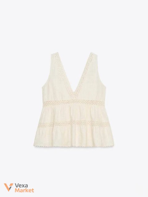 Молочний топ у стилі бохо від Zara