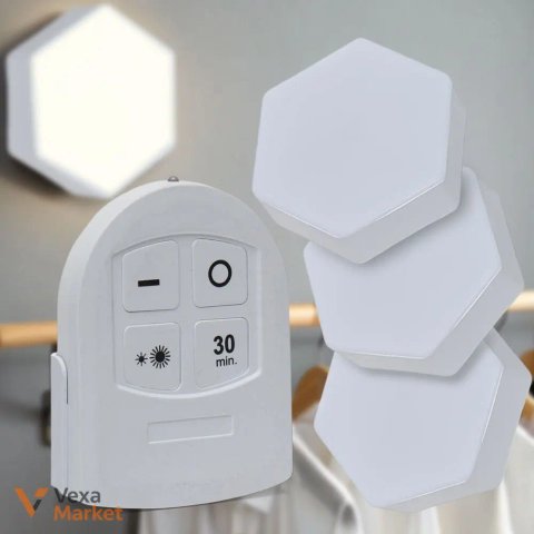Набір бездротових сенсорних LED ламп Light With Remote Control 15 Вт, 3 шт