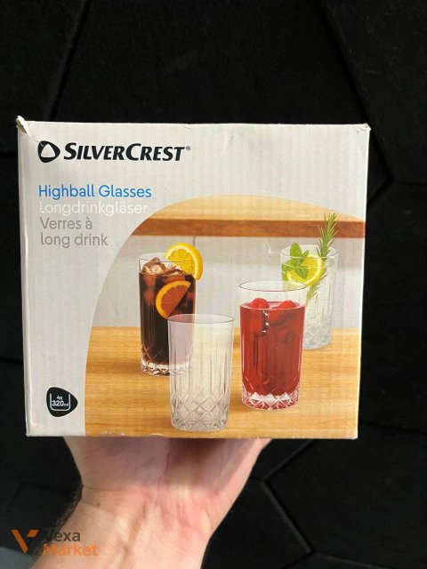 Набір склянок для лонгдрінків SilverCrest Highball Glasses, 4 шт, 320 мл